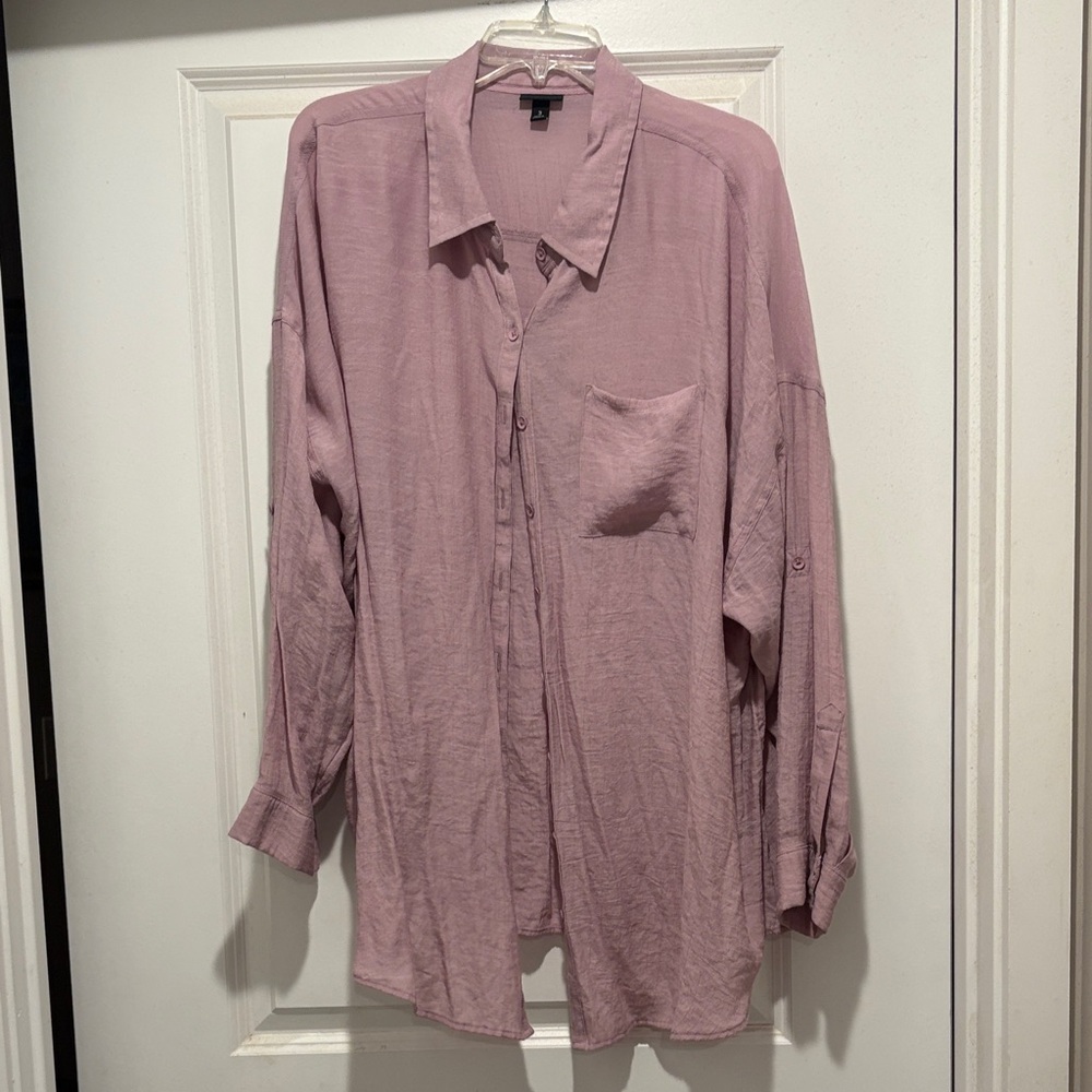 Torrid Purple Button Down Shirt